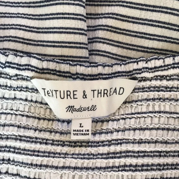 MADEWELL | Texture & Thread Smocked Dress in Stripe - Picture 14 of 16